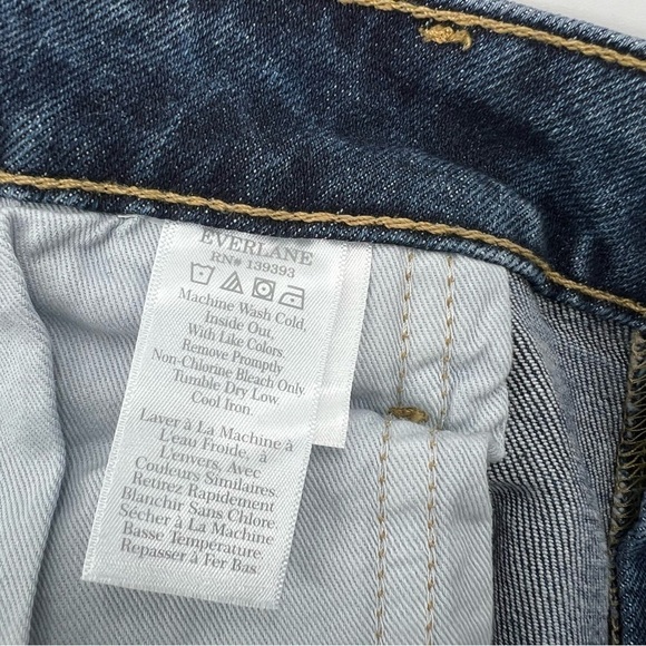 Everlane The Original Curvy Cheeky Straight Jean in Washed Midnight Size 32 Crop - Picture 12 of 15
